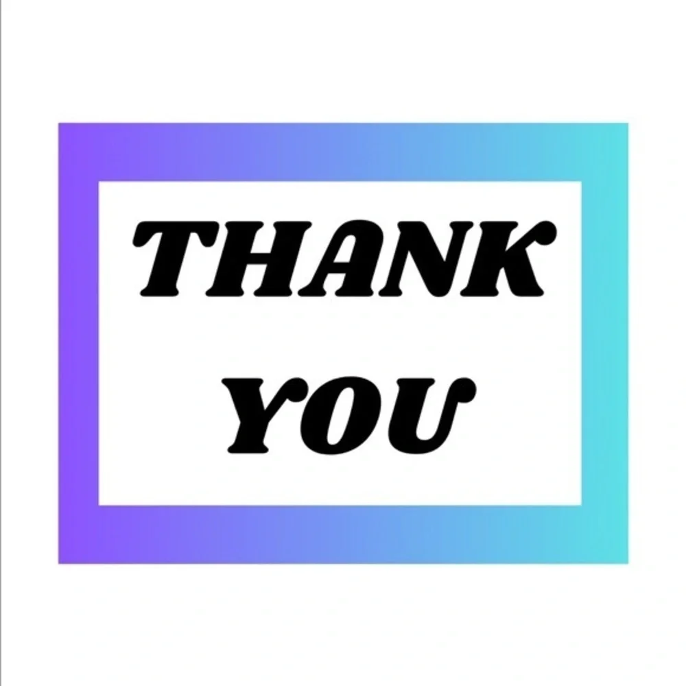 Set of 10 Blue Thank You Post Cards